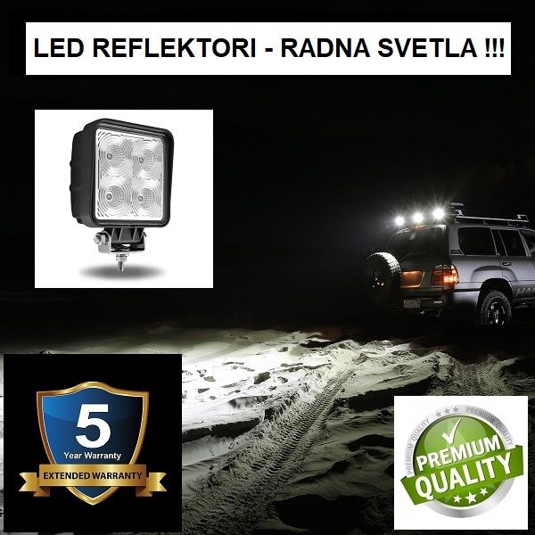 LED Reflektori, Radna Svetla 12-24V (Garancija 5 Godina) Beograd Zemun